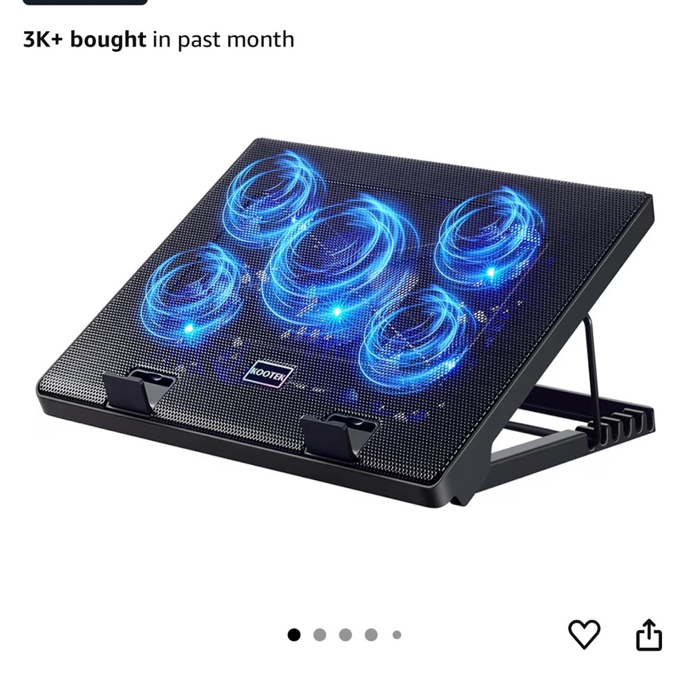 Cooling Laptop Stand with Blue LED Fans